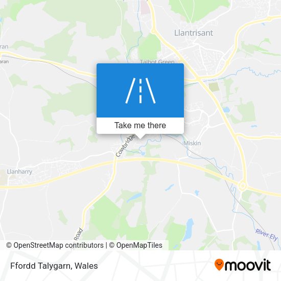 Ffordd Talygarn map