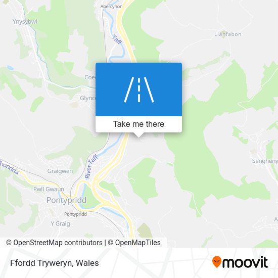 Ffordd Tryweryn map