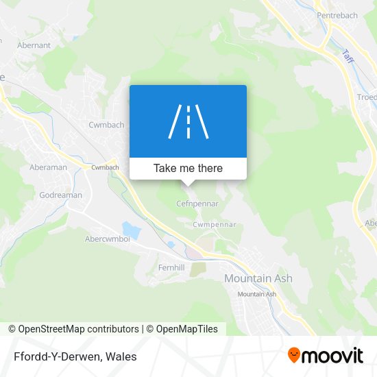 Ffordd-Y-Derwen map