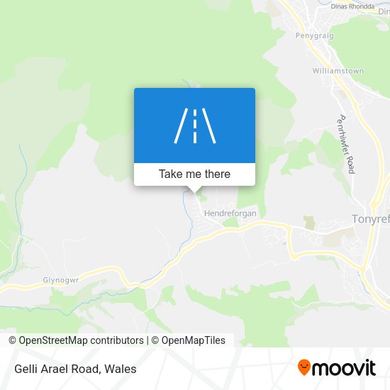 Gelli Arael Road map