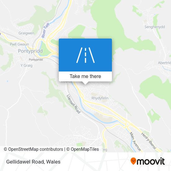 Gellidawel Road map