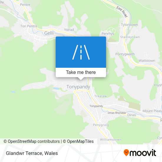 Glandwr Terrace map