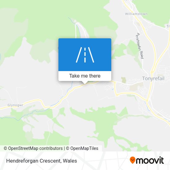 Hendreforgan Crescent map
