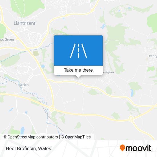Heol Brofiscin map