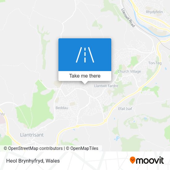Heol Brynhyfryd map