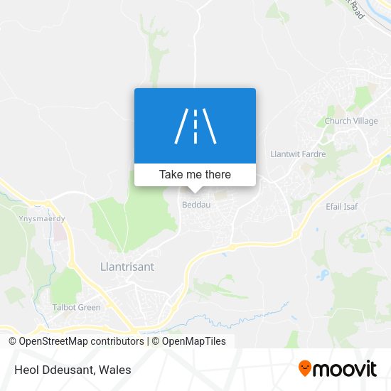 Heol Ddeusant map