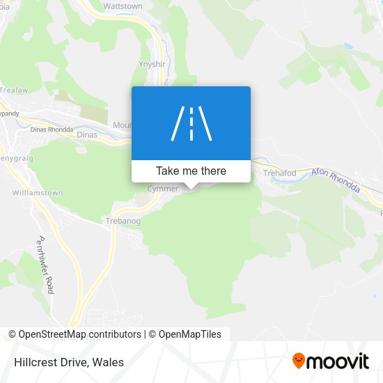 Hillcrest Drive map