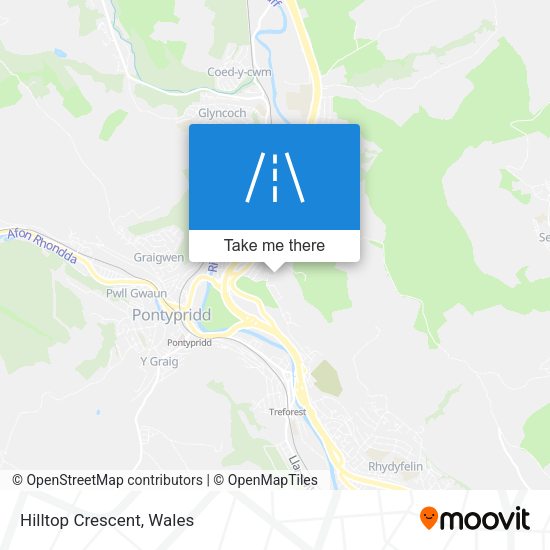 Hilltop Crescent map