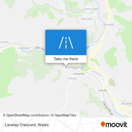 Lanelay Crescent map