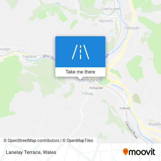 Lanelay Terrace map