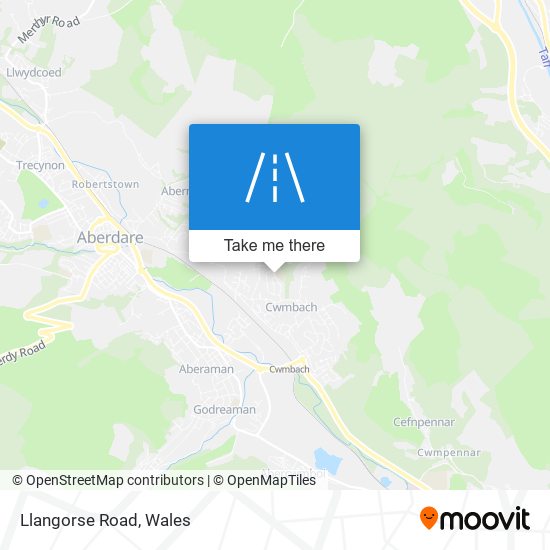 Llangorse Road map