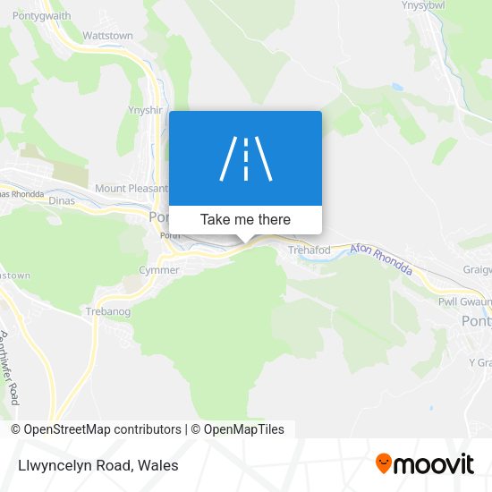 Llwyncelyn Road map