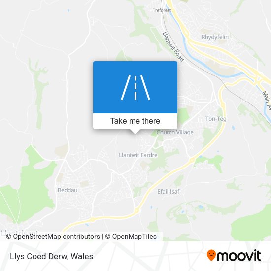 Llys Coed Derw map