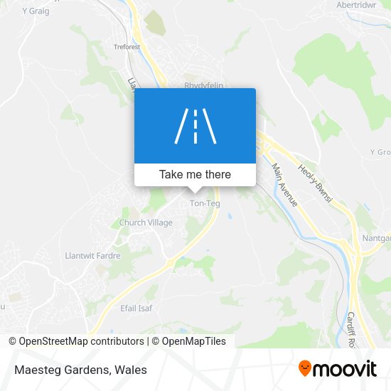 Maesteg Gardens map