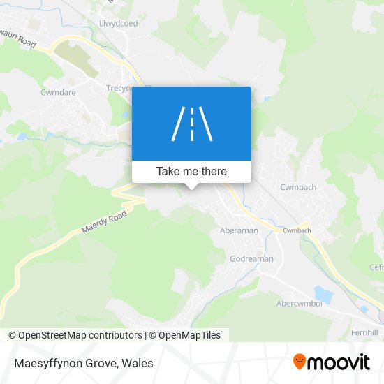 Maesyffynon Grove map