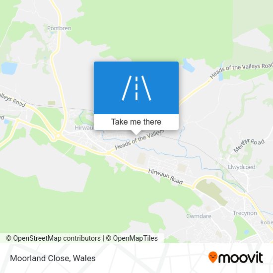 Moorland Close map