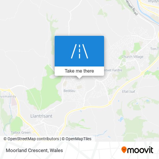 Moorland Crescent map