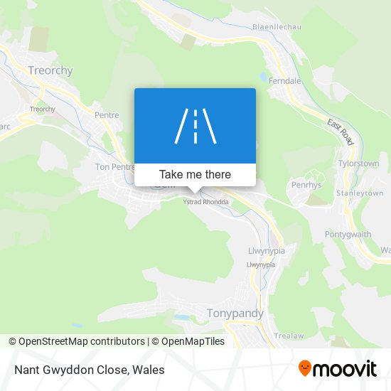 Nant Gwyddon Close map