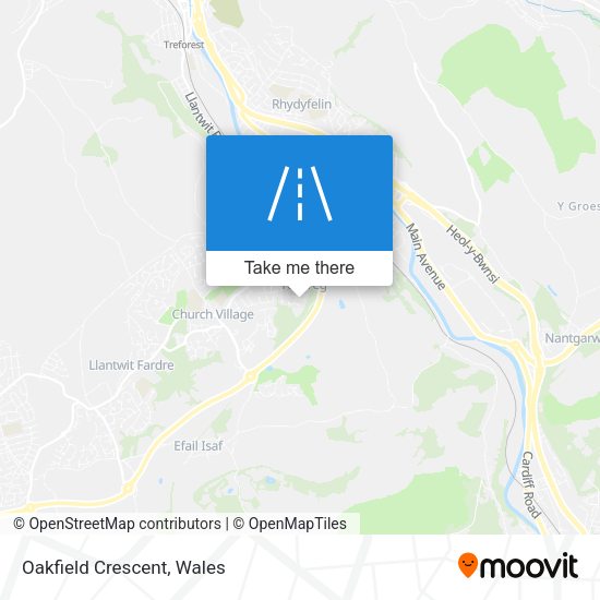 Oakfield Crescent map