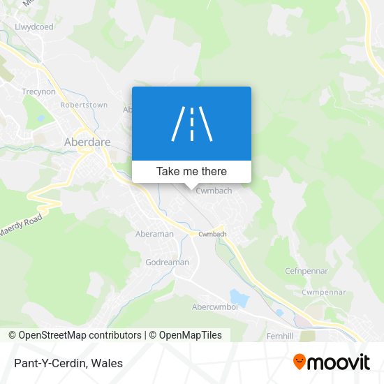 Pant-Y-Cerdin map
