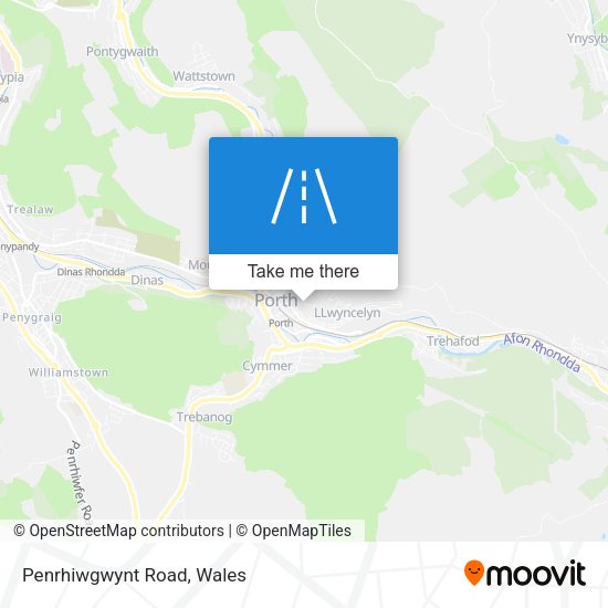 Penrhiwgwynt Road map