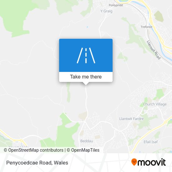 Penycoedcae Road map
