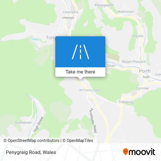 Penygraig Road map