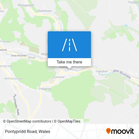 Pontypridd Road map