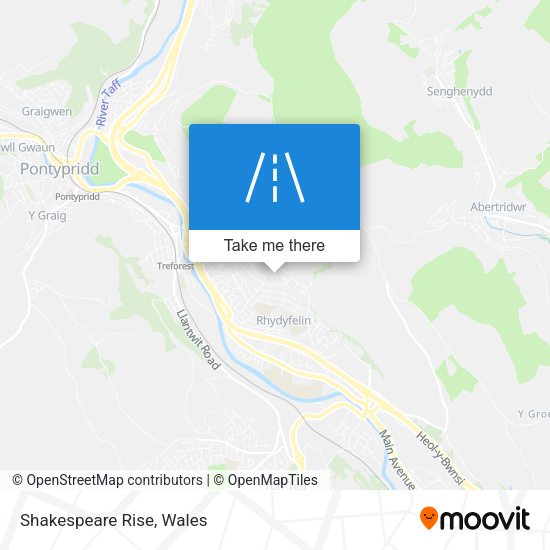 Shakespeare Rise map