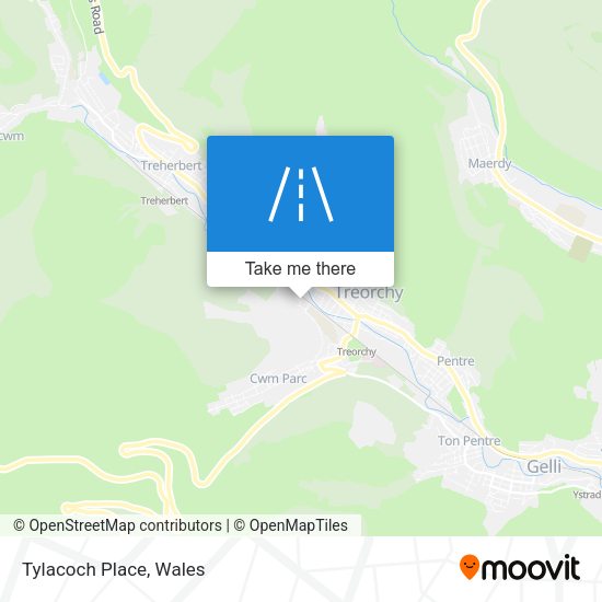 Tylacoch Place map