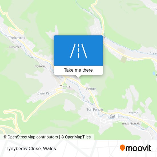 Tynybedw Close map