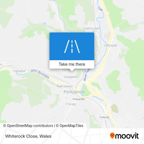 Whiterock Close map