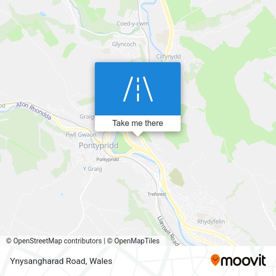 Ynysangharad Road map