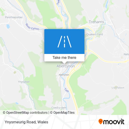 Ynysmeurig Road map