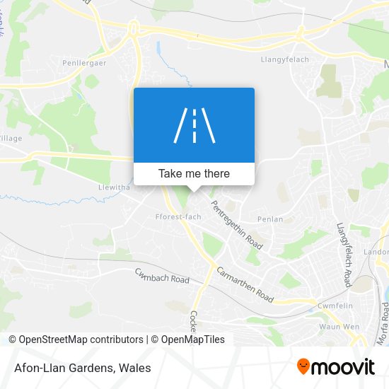 Afon-Llan Gardens map
