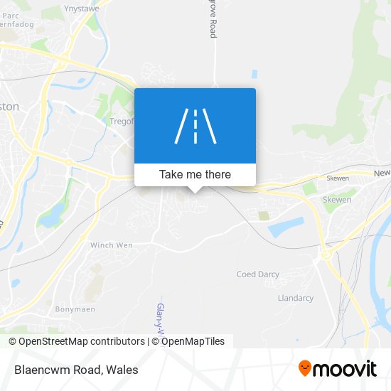 Blaencwm Road map