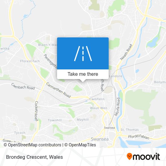 Brondeg Crescent map
