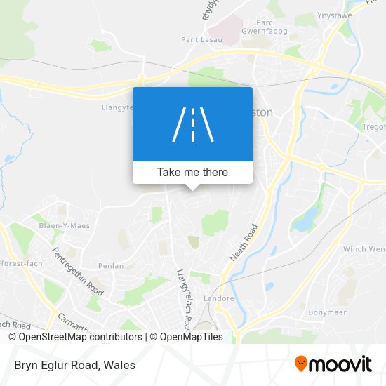 Bryn Eglur Road map