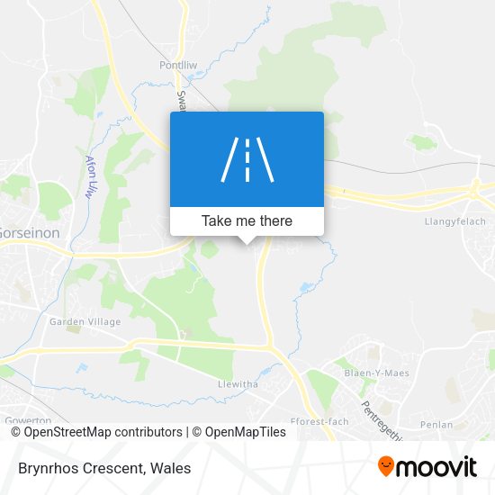 Brynrhos Crescent map