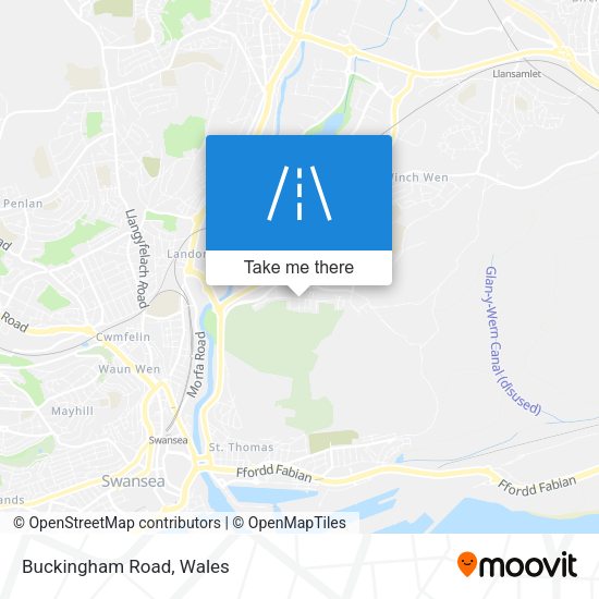 Buckingham Road map
