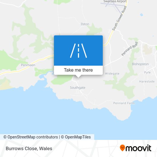 Burrows Close map