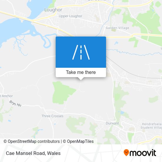Cae Mansel Road map