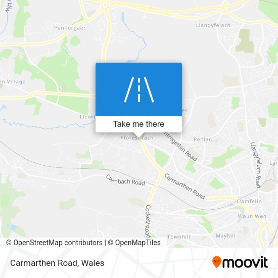 Carmarthen Road map
