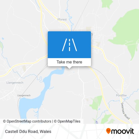 Castell Ddu Road map