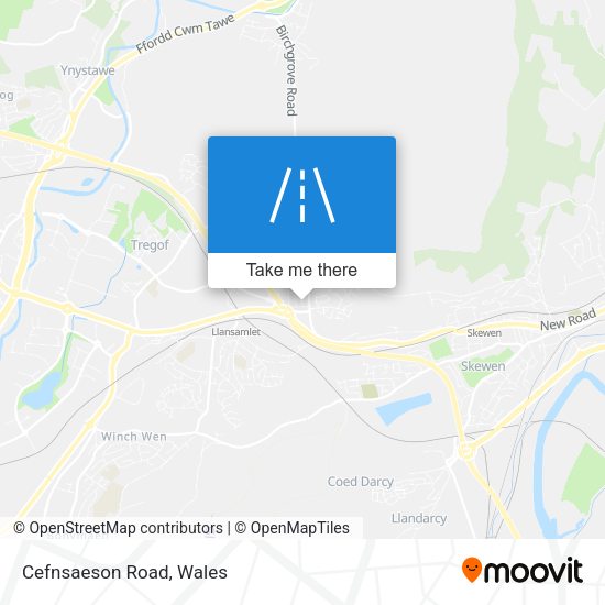 Cefnsaeson Road map