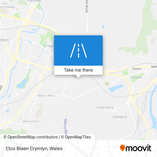 Clos Blaen Crymlyn map