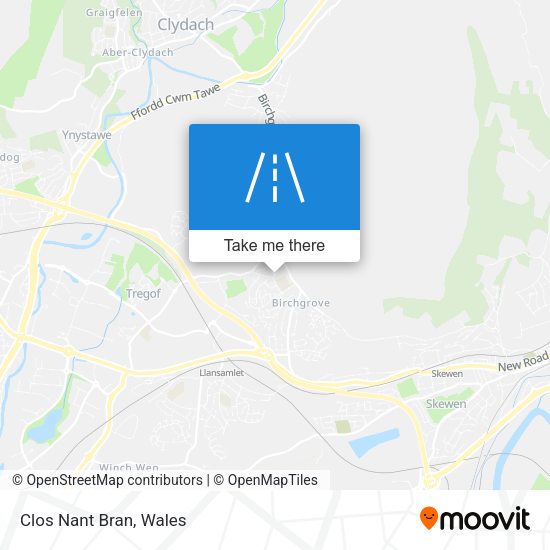 Clos Nant Bran map