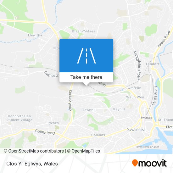 Clos Yr Eglwys map