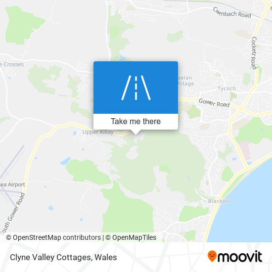 Clyne Valley Cottages map