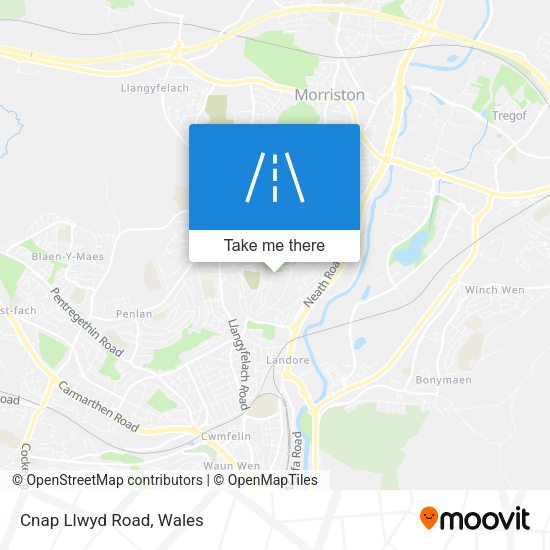 Cnap Llwyd Road map